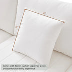 L-Shaped Modular Sectional Sofa, Upholstered Deep Seat Cloud Couch