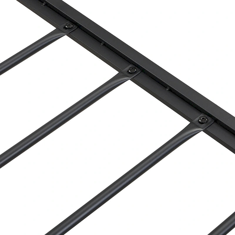 Full Size Metal Platform Bed with Upholstery Storage Function Headboard and Usb Liner