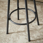 Rustic 4-Piece Dining Set with Rectangular Table & 3 PU Leather Bar Chairs