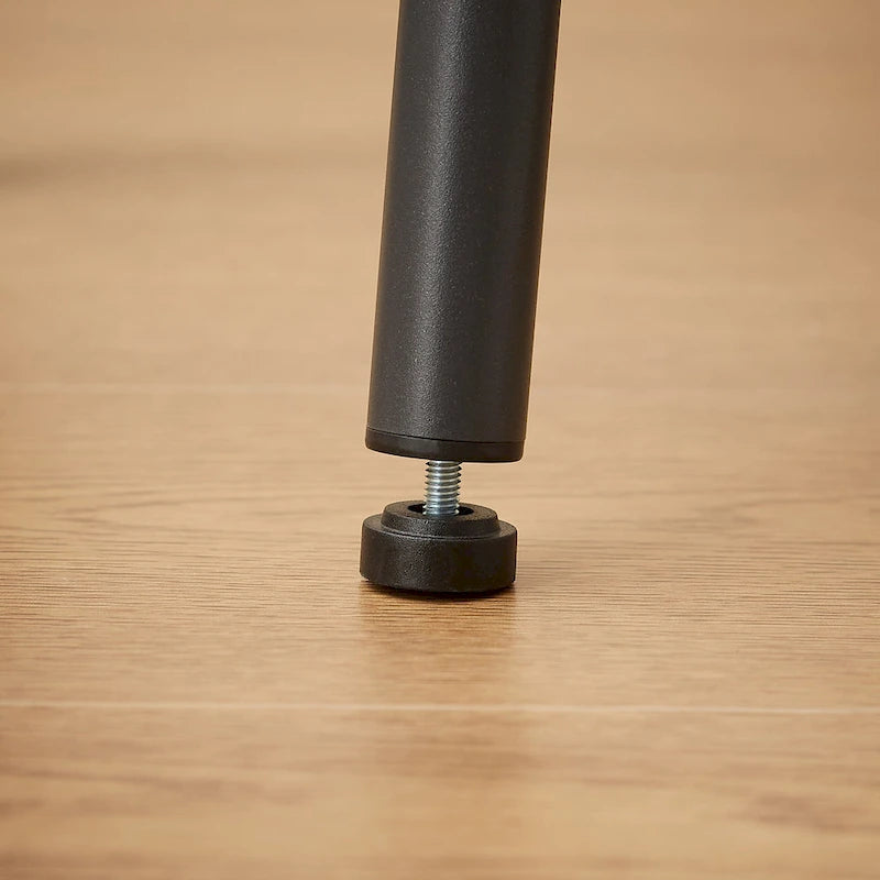 Rustic 4-Piece Dining Set with Rectangular Table & 3 PU Leather Bar Chairs