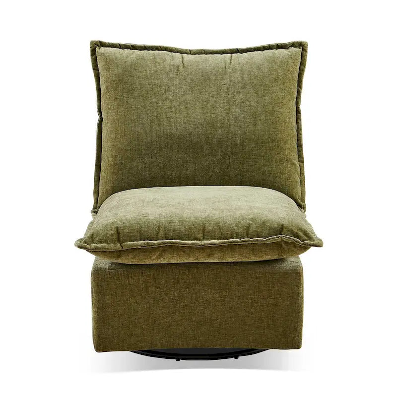 28.74 Chenille Upholstered 360 Swivel Rocking Chair