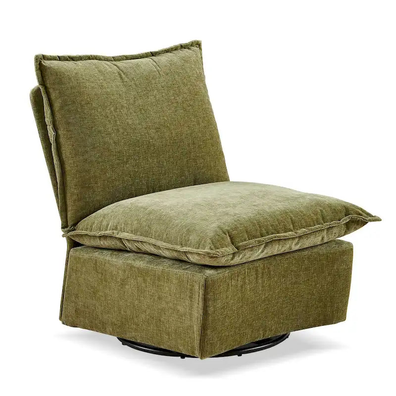 28.74 Chenille Upholstered 360 Swivel Rocking Chair