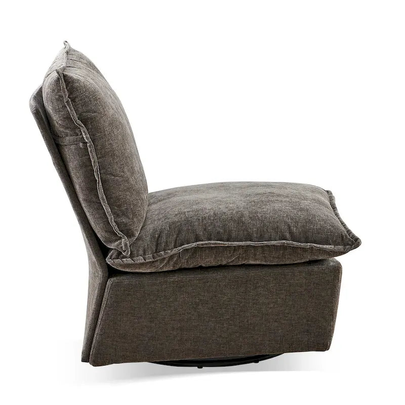 28.74 Chenille Upholstered 360 Swivel Rocking Chair
