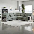 102.75 Corduroy L-Shaped Modular Sectional Sofa with Storage and Cup Holder