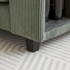 102.75 Corduroy L-Shaped Modular Sectional Sofa with Storage and Cup Holder