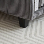 102.75 Corduroy L-Shaped Modular Sectional Sofa with Storage and Cup Holder