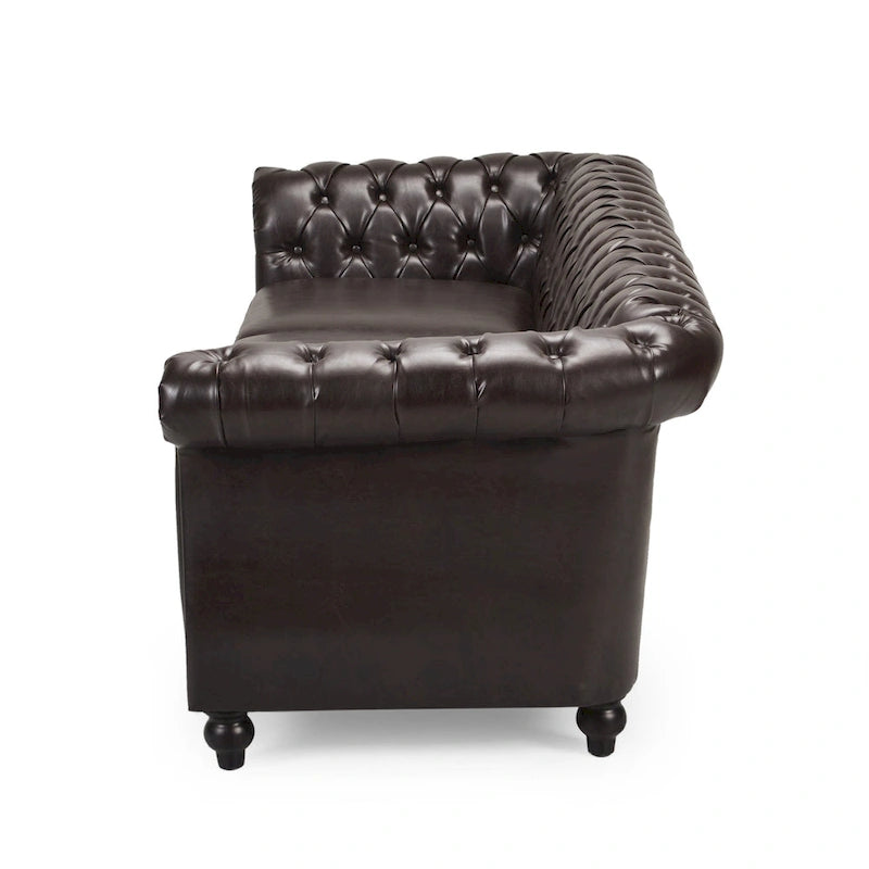 Chesterfield Button Tufted 3-seater Sofa with Nailheads