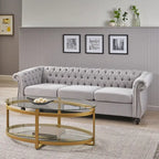 Chesterfield Button Tufted 3-seater Sofa with Nailheads