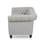 Chesterfield Button Tufted 3-seater Sofa with Nailheads