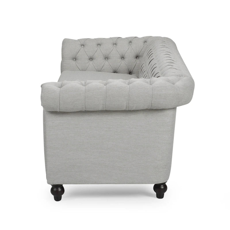 Chesterfield Button Tufted 3-seater Sofa with Nailheads