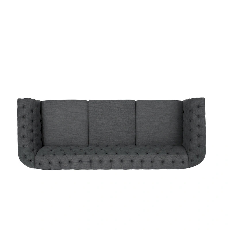 Chesterfield Button Tufted 3-seater Sofa with Nailheads