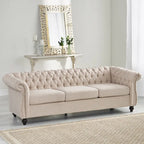 Chesterfield Button Tufted 3-seater Sofa with Nailheads