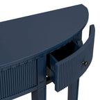 51.1 Modern Curved Console Table with Vertical Stripe Drawer Fronts for Entryway, Hallway, Living Room