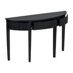 51.1 Modern Curved Console Table with Vertical Stripe Drawer Fronts for Entryway, Hallway, Living Room