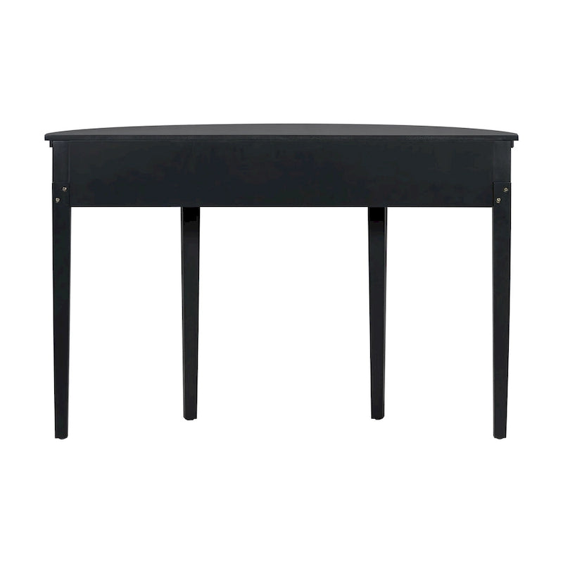 51.1 Modern Curved Console Table with Vertical Stripe Drawer Fronts for Entryway, Hallway, Living Room