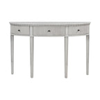 51.1 Modern Curved Console Table with Vertical Stripe Drawer Fronts for Entryway, Hallway, Living Room
