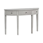 51.1 Modern Curved Console Table with Vertical Stripe Drawer Fronts for Entryway, Hallway, Living Room