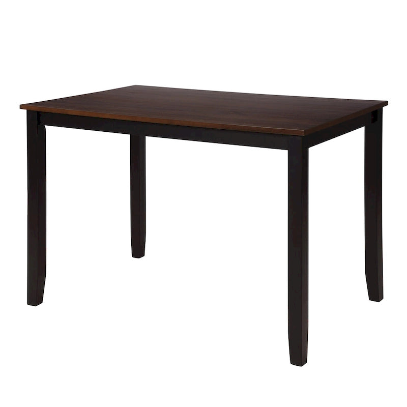 Black 5-Piece Wooden Dining Table Set with Rectangular Table & 4 Chairs