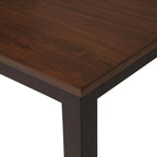 Black 5-Piece Wooden Dining Table Set with Rectangular Table & 4 Chairs