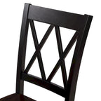 Black 5-Piece Wooden Dining Table Set with Rectangular Table & 4 Chairs