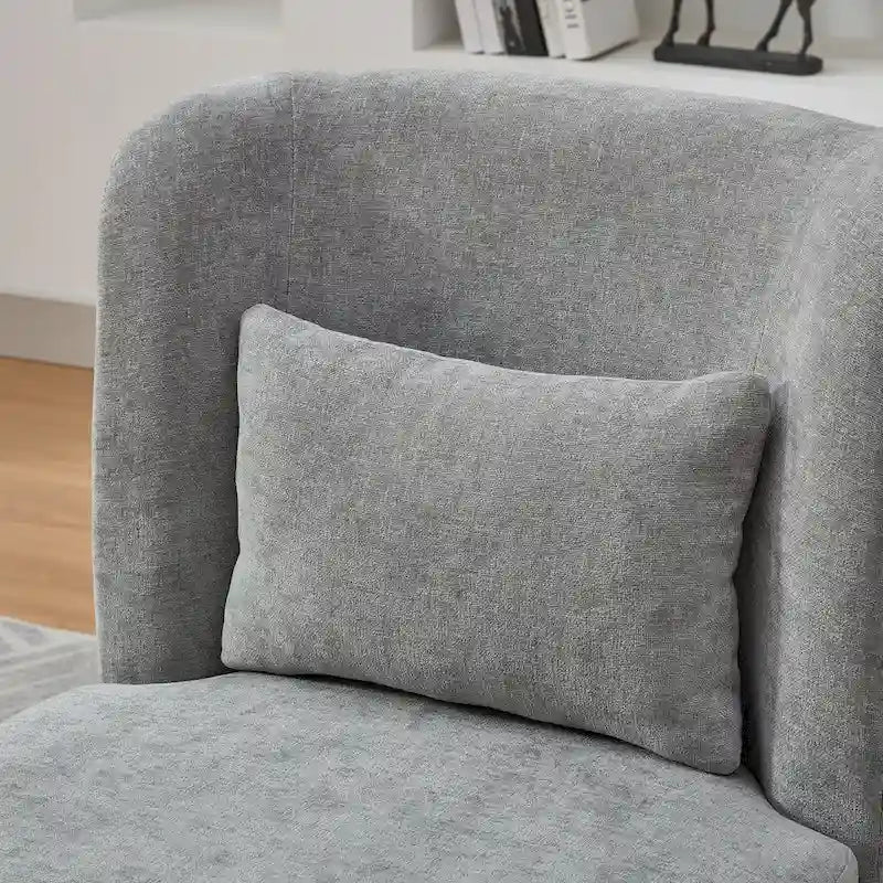 Chenille Armless Swivel Accent Chair