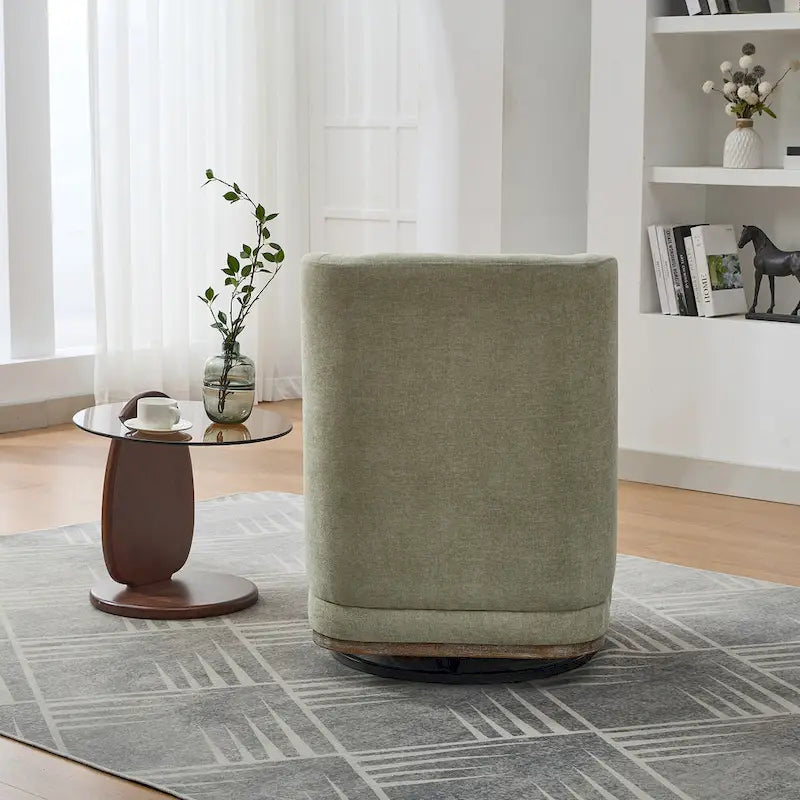 Chenille Armless Swivel Accent Chair