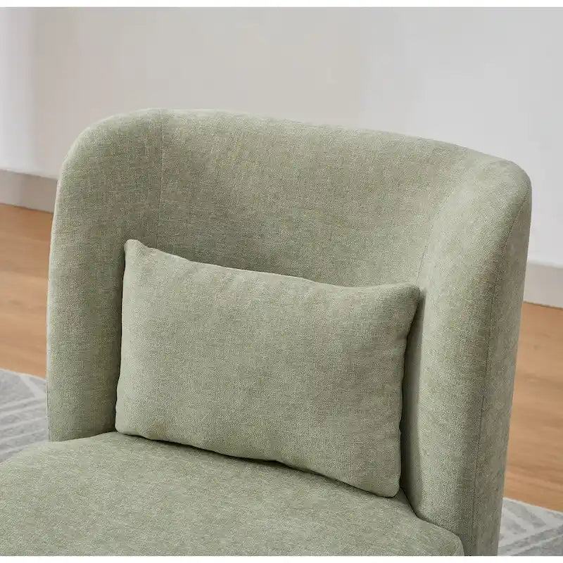 Chenille Armless Swivel Accent Chair