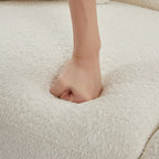 64 Classic Fabric 2-Seater Sofa with Wood Frame & 2 Pillows