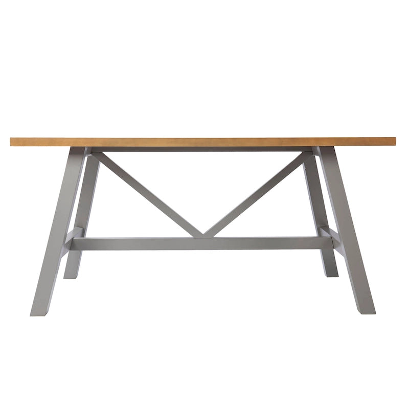 SEI Furniture Hepner Modern Farmhouse Natural/ Gray Wood Dining Table