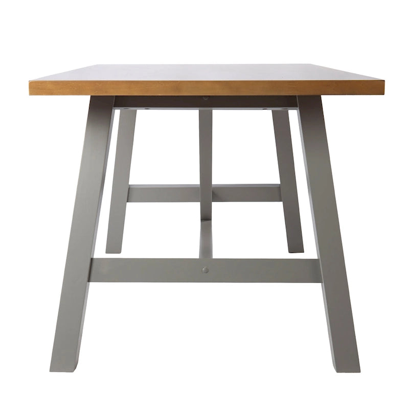 SEI Furniture Hepner Modern Farmhouse Natural/ Gray Wood Dining Table