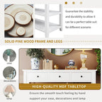 Console Table with 2-open Shelves - 16.00 x 50.00 x 30.00