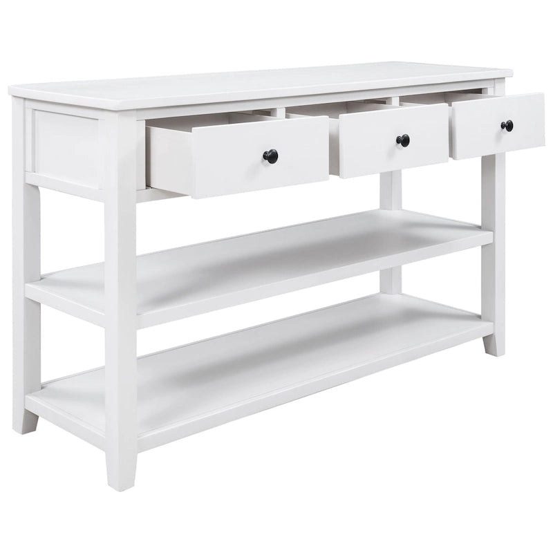 Console Table with 2-open Shelves - 16.00 x 50.00 x 30.00