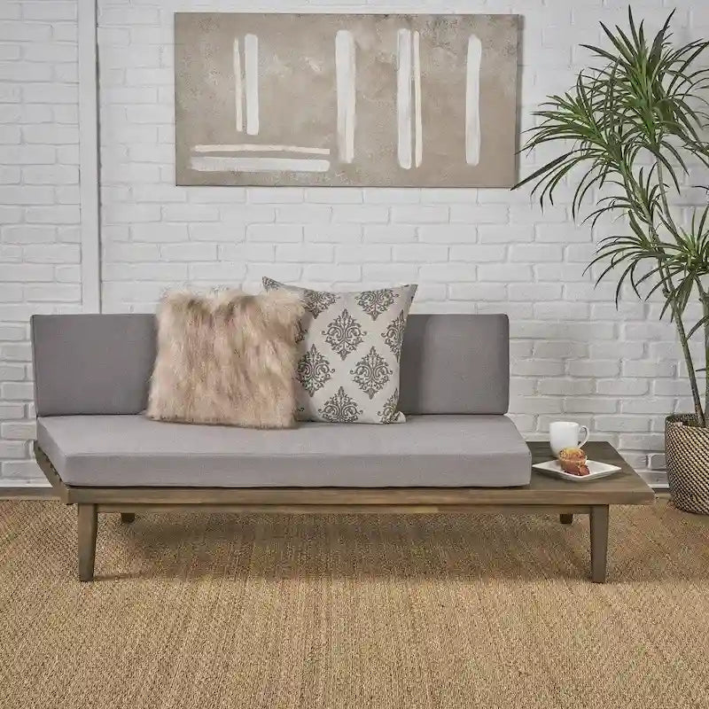Christopher Knight Home Eulah Minimalist Wood and Fabric Right-Sided Sofa