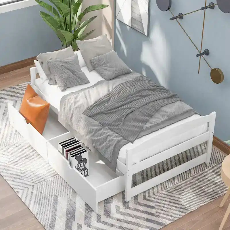 Twin size platform bed
