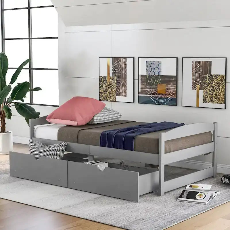 Twin size platform bed