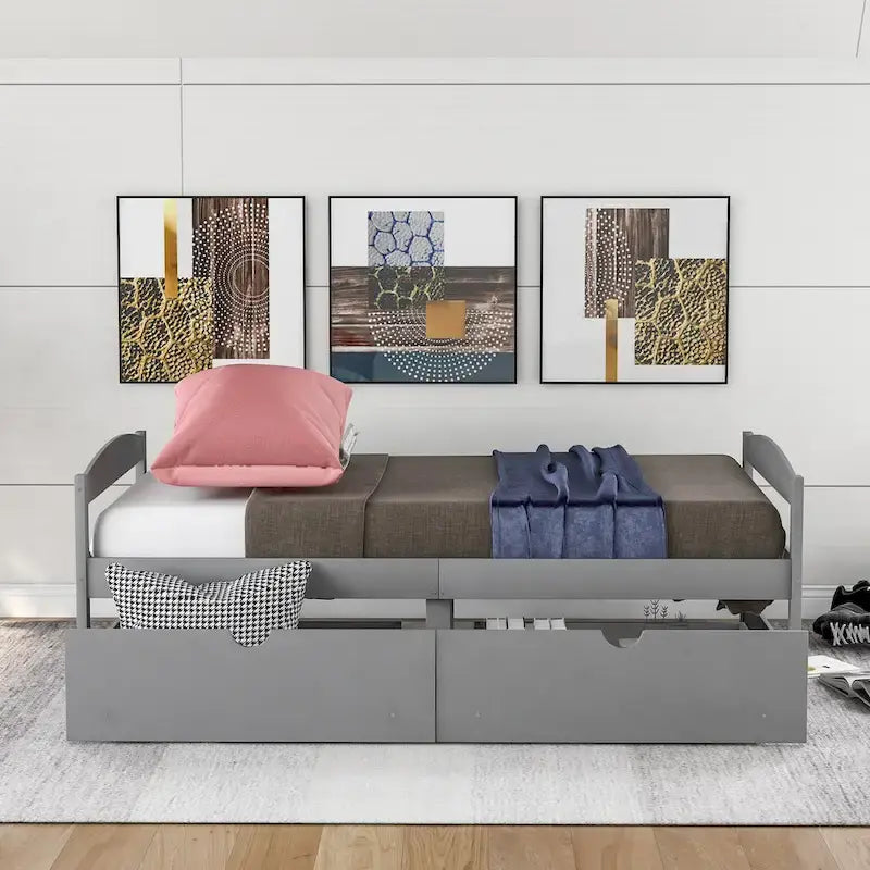 Twin size platform bed