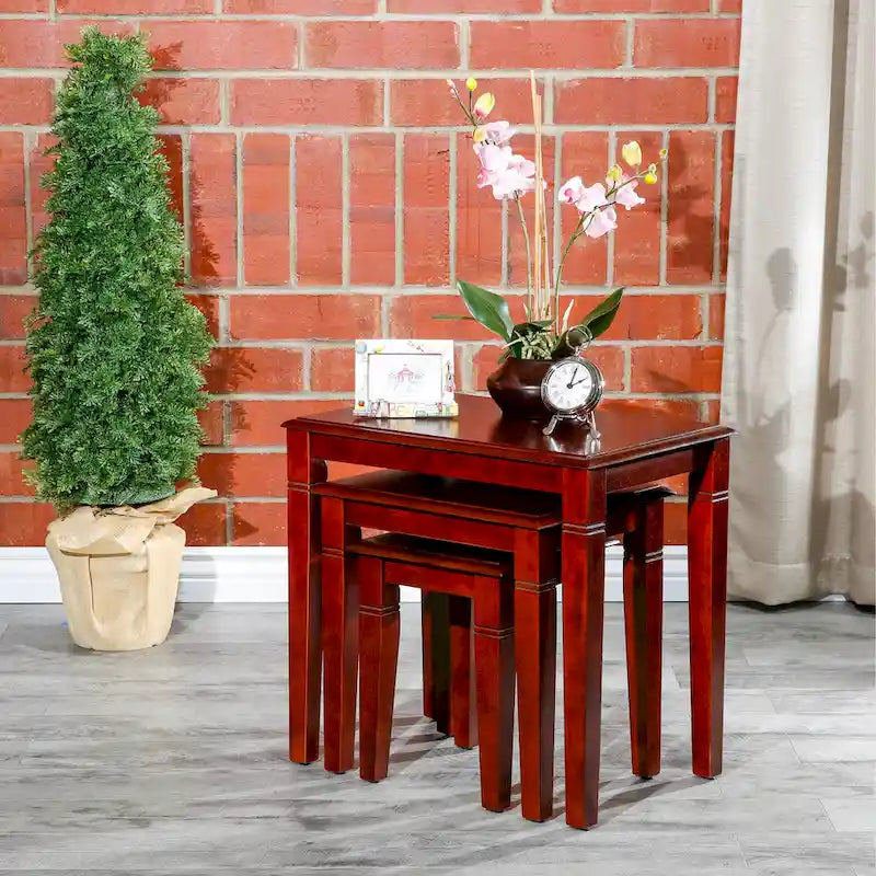 DTY Indoor Living Golden 3-Piece Nesting Table Set