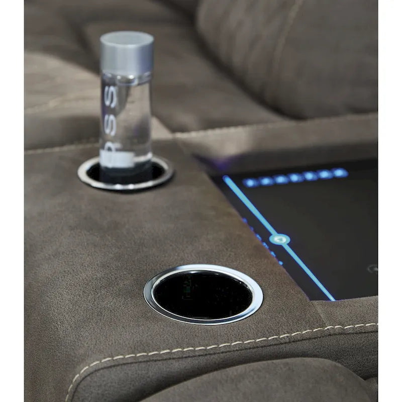 Signature Design by Ashley Hoopster Gray 6-Piece Power Reclining Sectional - 100W x 120D x 34H