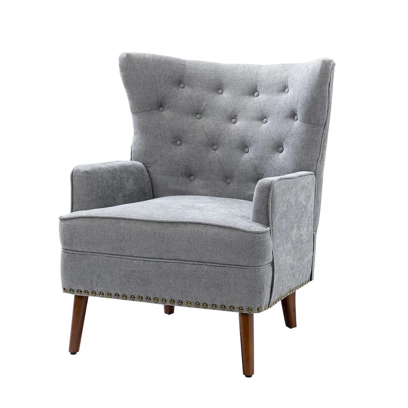 Alpheus Accent Armchair with Nailhead Trim by HULALA HOME