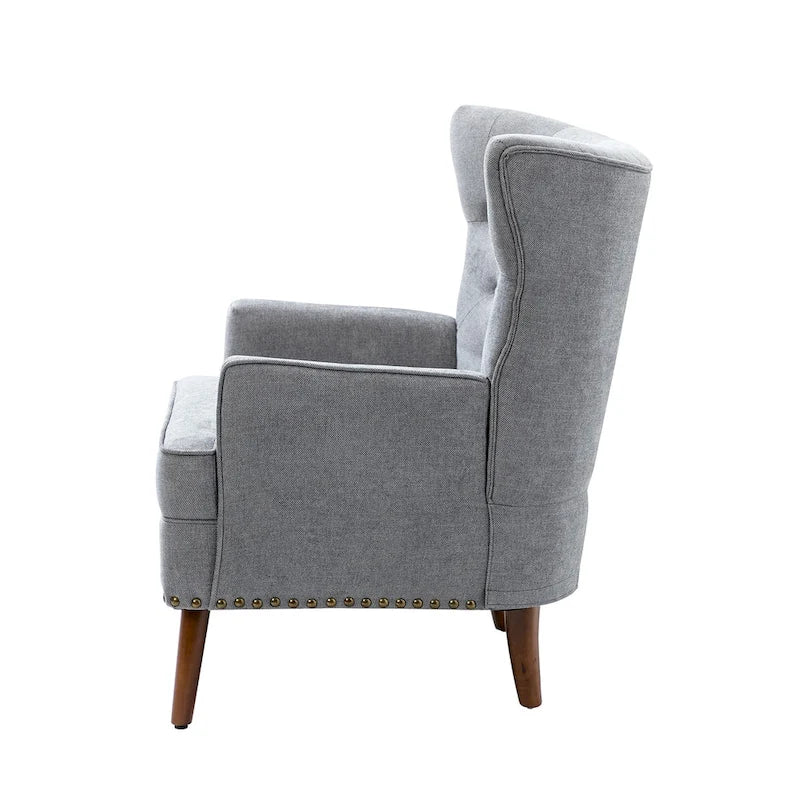 Alpheus Accent Armchair with Nailhead Trim by HULALA HOME