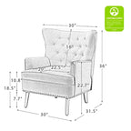 Alpheus Accent Armchair with Nailhead Trim by HULALA HOME