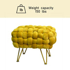 Velvet Pouf Stool 27x20x20