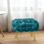 Velvet Pouf Stool 27x20x20