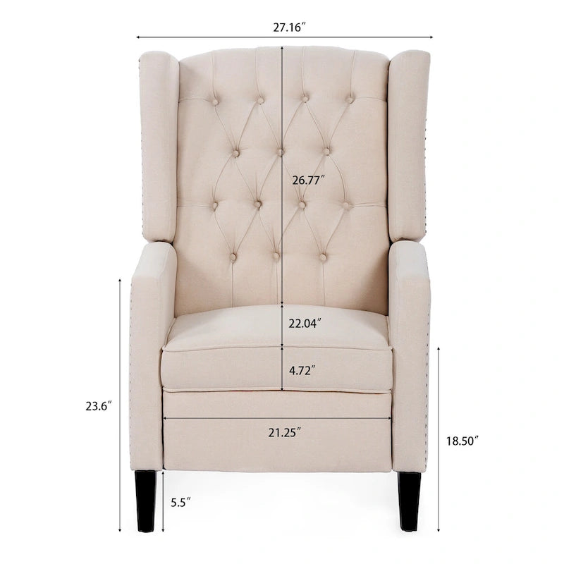 27 Wide Manual Wing Chair Recliner