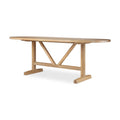 Viktor 84 Light Brown Solid Wood Dining Table - 84L x 42W x 30H