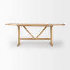 Viktor 84 Light Brown Solid Wood Dining Table - 84L x 42W x 30H