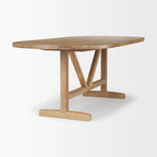 Viktor 84 Light Brown Solid Wood Dining Table - 84L x 42W x 30H