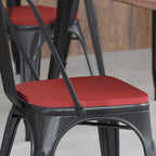 All-Weather Polyresin Seat for Colorful Metal Stools and Chairs-4 Pack