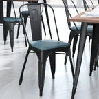 All-Weather Polyresin Seat for Colorful Metal Stools and Chairs-4 Pack