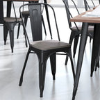 All-Weather Polyresin Seat for Colorful Metal Stools and Chairs-4 Pack